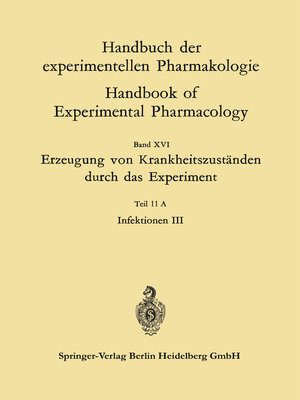 cover image of Erzeugung von Krankheitszuständen durch das Experiment